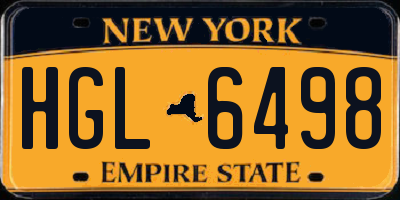 NY license plate HGL6498