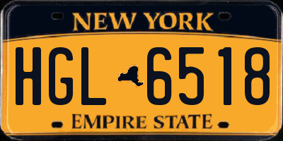 NY license plate HGL6518