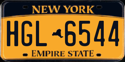 NY license plate HGL6544