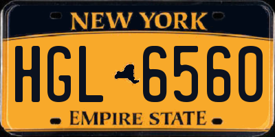 NY license plate HGL6560