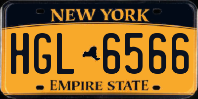 NY license plate HGL6566