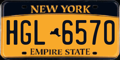 NY license plate HGL6570