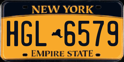 NY license plate HGL6579