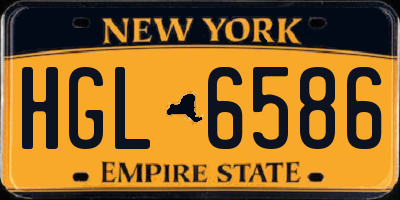 NY license plate HGL6586
