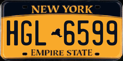 NY license plate HGL6599