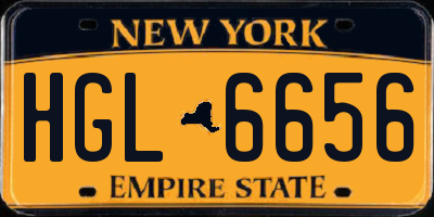 NY license plate HGL6656