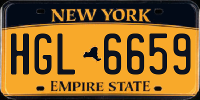 NY license plate HGL6659