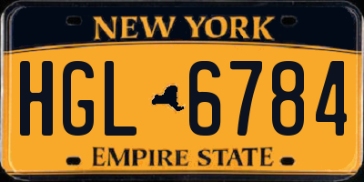 NY license plate HGL6784