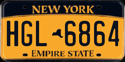 NY license plate HGL6864