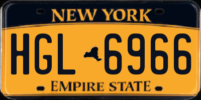 NY license plate HGL6966