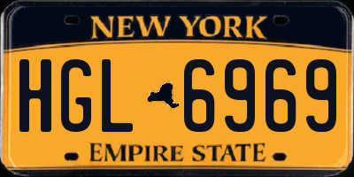 NY license plate HGL6969