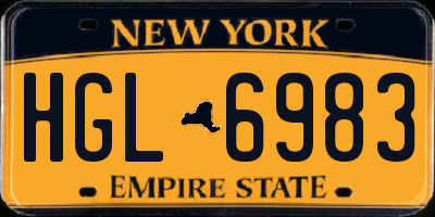 NY license plate HGL6983