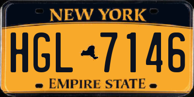 NY license plate HGL7146
