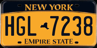 NY license plate HGL7238