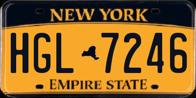 NY license plate HGL7246