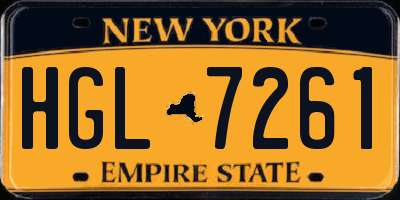 NY license plate HGL7261