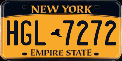 NY license plate HGL7272