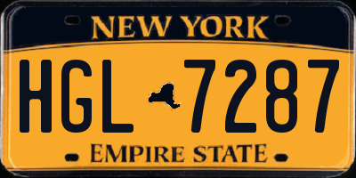 NY license plate HGL7287
