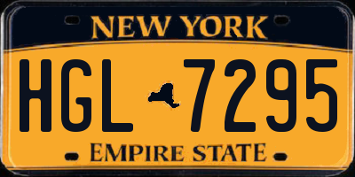 NY license plate HGL7295