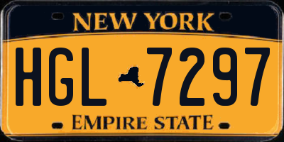 NY license plate HGL7297