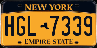 NY license plate HGL7339