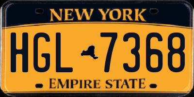 NY license plate HGL7368