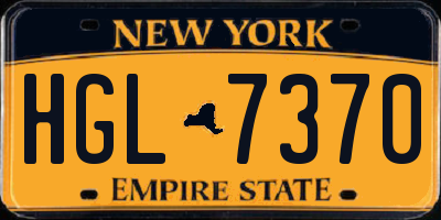 NY license plate HGL7370