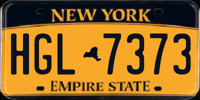 NY license plate HGL7373