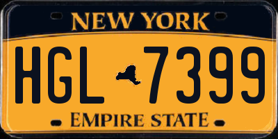 NY license plate HGL7399