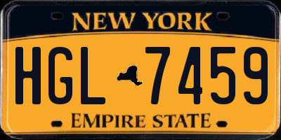 NY license plate HGL7459