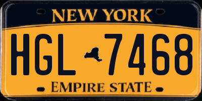 NY license plate HGL7468