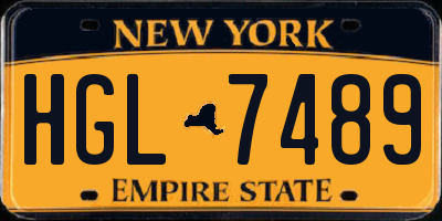 NY license plate HGL7489