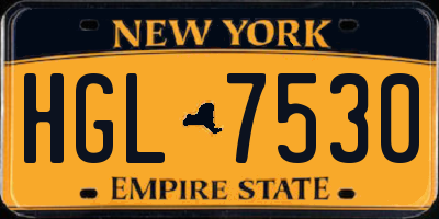 NY license plate HGL7530