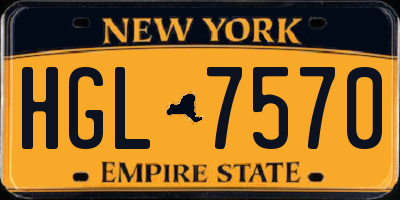 NY license plate HGL7570