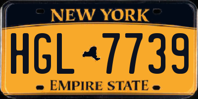 NY license plate HGL7739