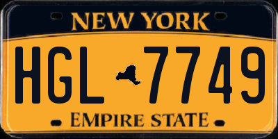 NY license plate HGL7749