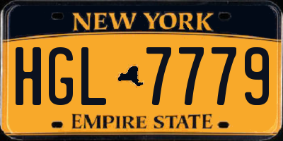 NY license plate HGL7779