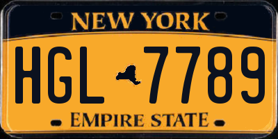 NY license plate HGL7789
