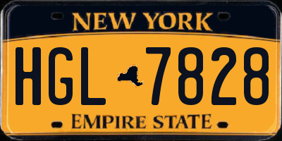 NY license plate HGL7828