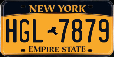 NY license plate HGL7879