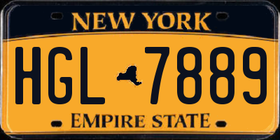 NY license plate HGL7889