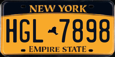 NY license plate HGL7898