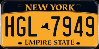 NY license plate HGL7949