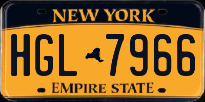 NY license plate HGL7966