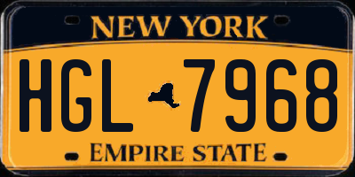 NY license plate HGL7968