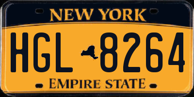 NY license plate HGL8264
