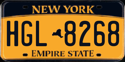 NY license plate HGL8268