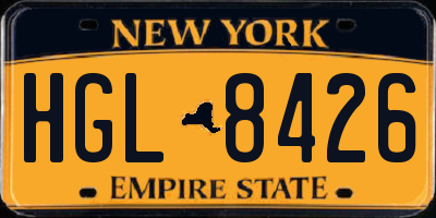 NY license plate HGL8426