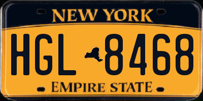 NY license plate HGL8468