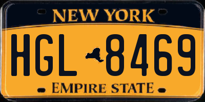 NY license plate HGL8469